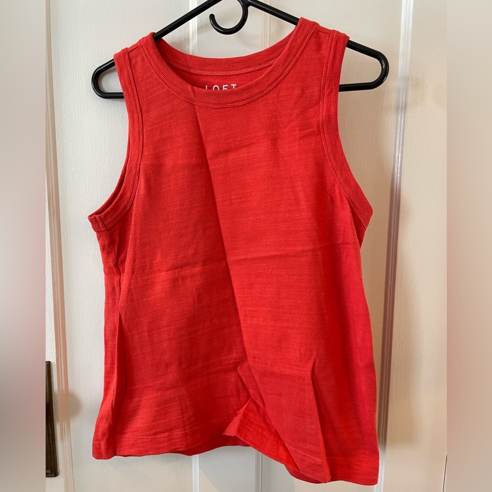 LOFT Women's Vibrant Orange Tank Top